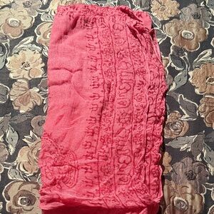 100% Cotton Pink Red Tribal Scarf Wrap Sarong Bandana Pashmina Bohemian Tapestry